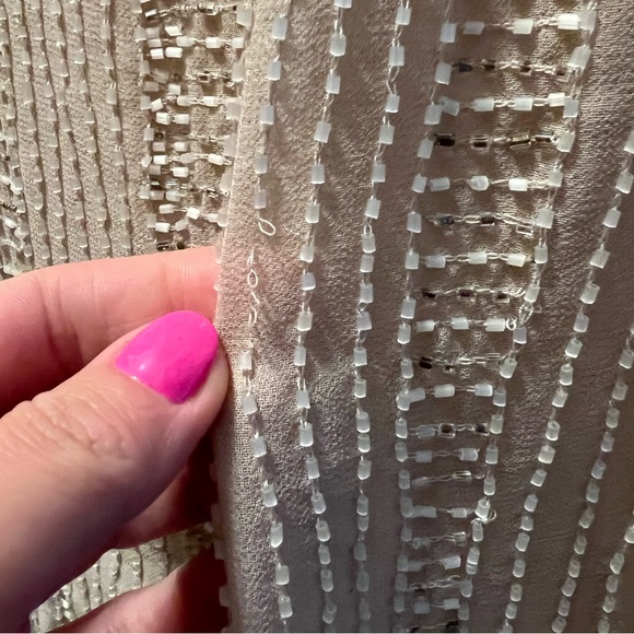 Blush pink Mercer & Madison beaded top size L - Picture 3 of 4